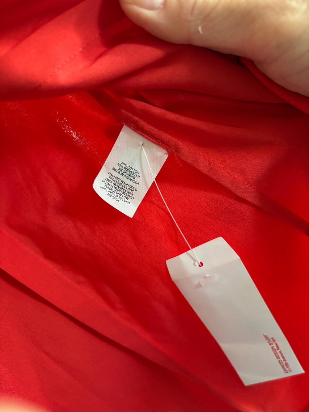 NWT Beautiful Express Design Studio
Coral Red Button Front Long-sleeve. - Picture 6 of 9